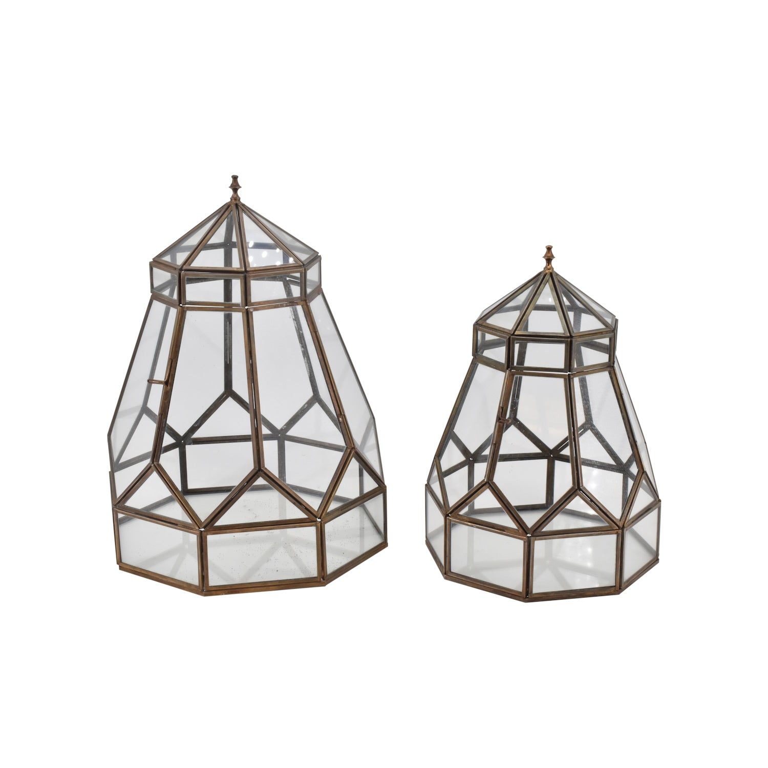 La Vida - 8-kantet glashus, antik jern