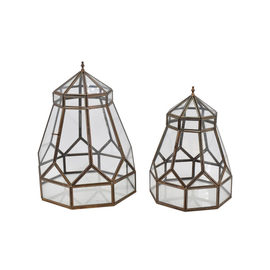 La Vida - 8-kantet glashus, antik jern