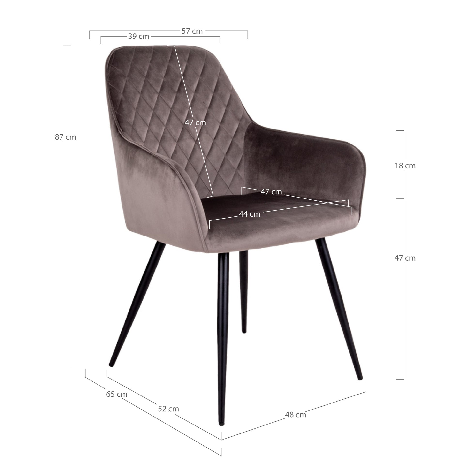House Nordic - Harbo Spisebordsstol, Stol i mushroom velour