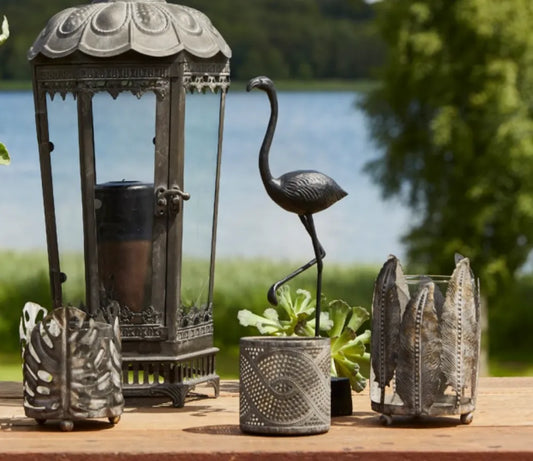 Speedtsberg Fyrfadsstage m/Blade, Glasindsats, Ø10x16cm