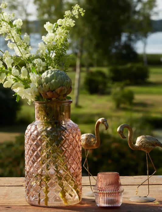 Speedtsberg - Vase rombe, glas, Rosa