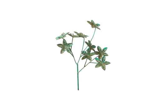 Speedtsberg Metal Blomst, 20x8x22cm - Farve Antik Grøn