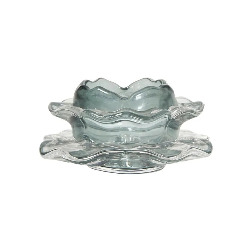 Speedtsberg - Loe Fyrfadsstag lotus D12x6cm Blågrøn