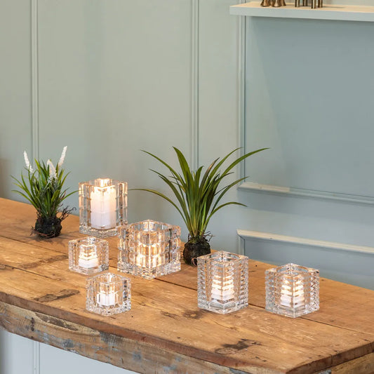 Speedtsberg Fyrfadsstage i Klart Glas, 6x6x6cm - Kompakt Design