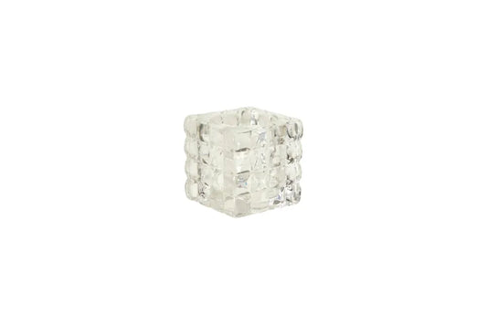 Speedtsberg Fyrfadsstage, Klart Glas, 8x8x8cm - Tidløs Elegance