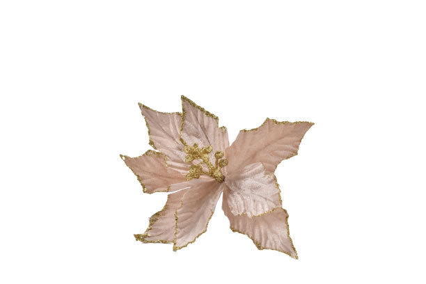 La Vida Velour Julestjerne på Lille Stilk, Stilk 9 cm/D 18 cm