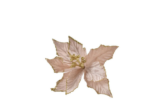 La Vida Velour Julestjerne på Lille Stilk, Stilk 9 cm/D 18 cm