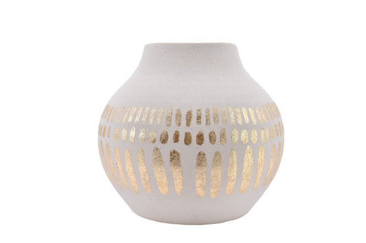 La Vida - Sani vase, hvid/guld