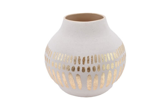 La Vida - Sani vase, hvid/guld