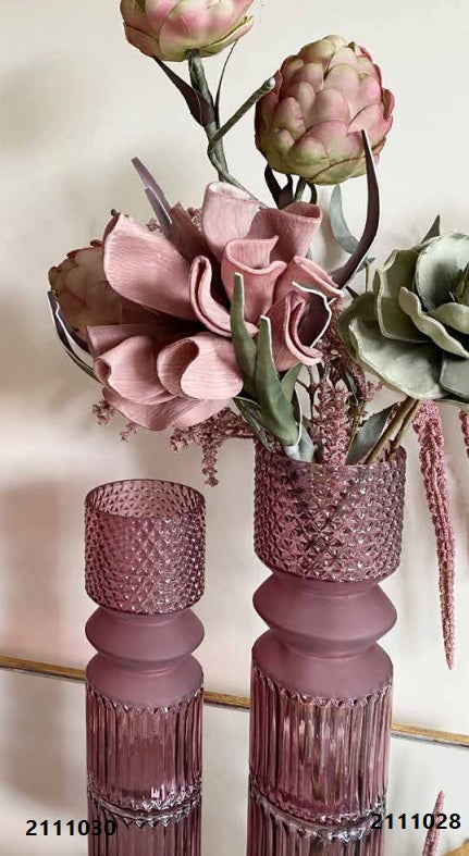 La Vida - Evie, glasvase, rosa - small