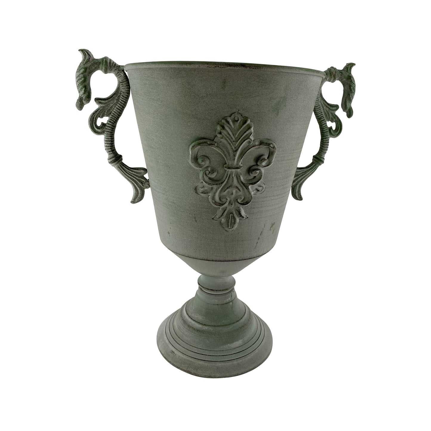 La Vida Potte med Håndtag, Metal, Antik Grøn H35xD33 cm