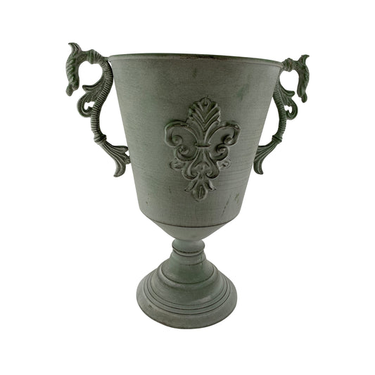 La Vida Potte med Håndtag, Metal, Antik Grøn H35xD33 cm