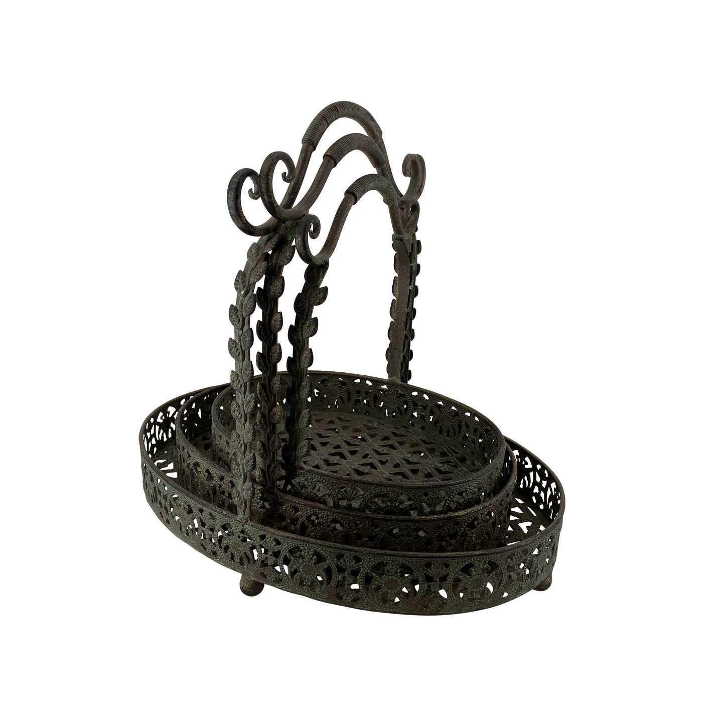 La Vida - Bakker, antik brun, jern, m. hanke, sæt á 3