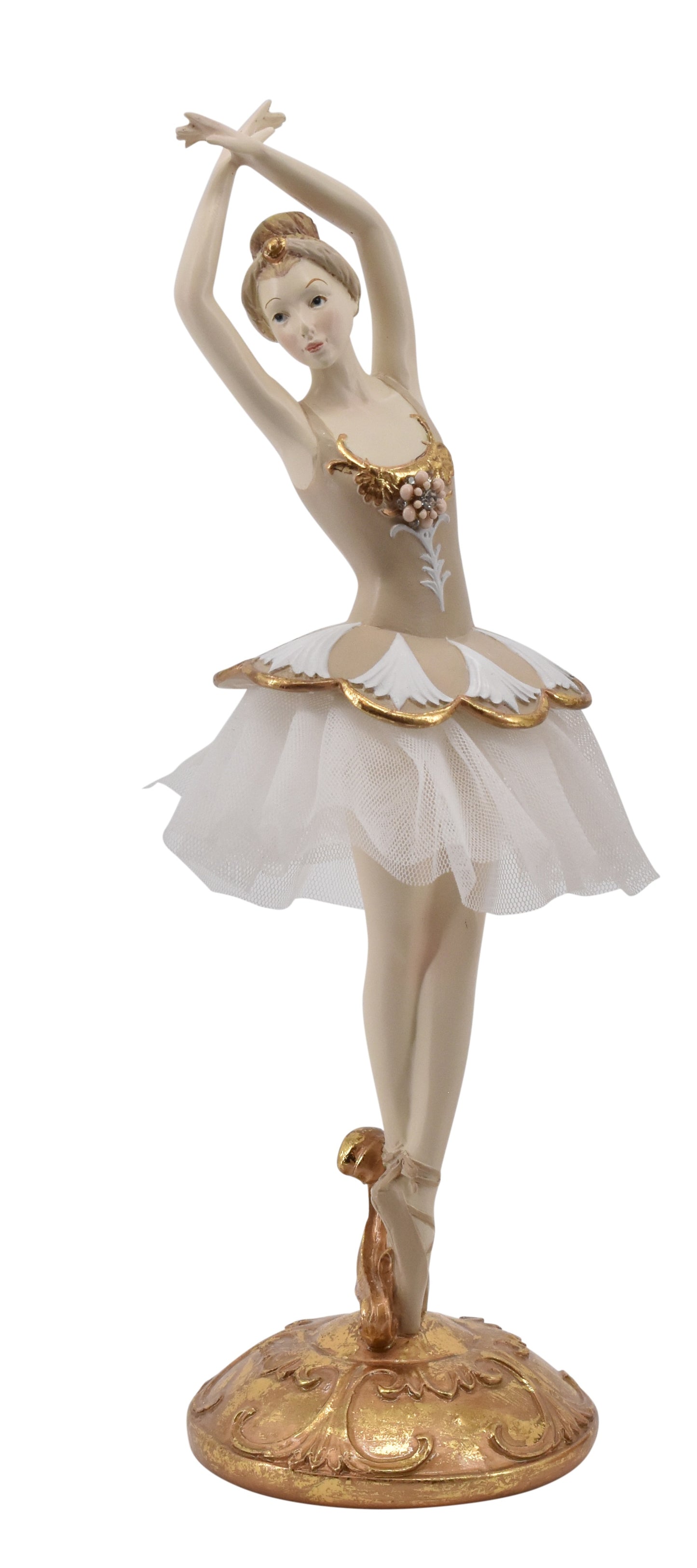 La Vida Ballerinaer, Creme/Guld, 2 Varianter, H23,5 & H26,7 cm