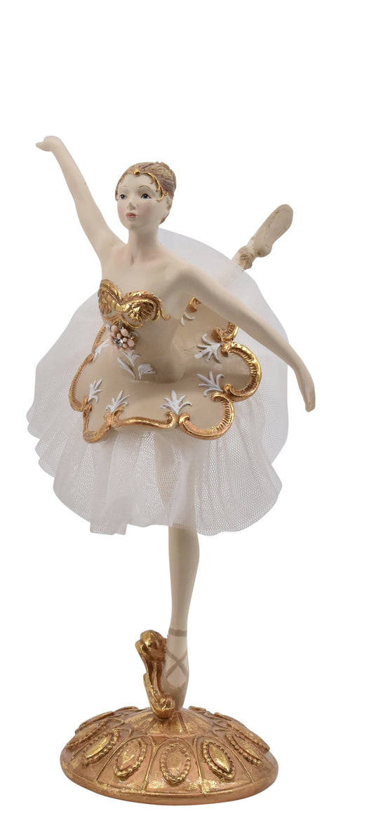 La Vida Ballerinaer, Creme/Guld, 2 Varianter, H23,5 & H26,7 cm