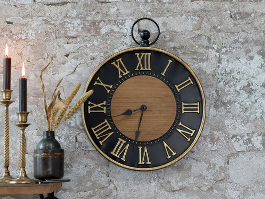 Chic Antique - Vægur Ø35 cm Sort