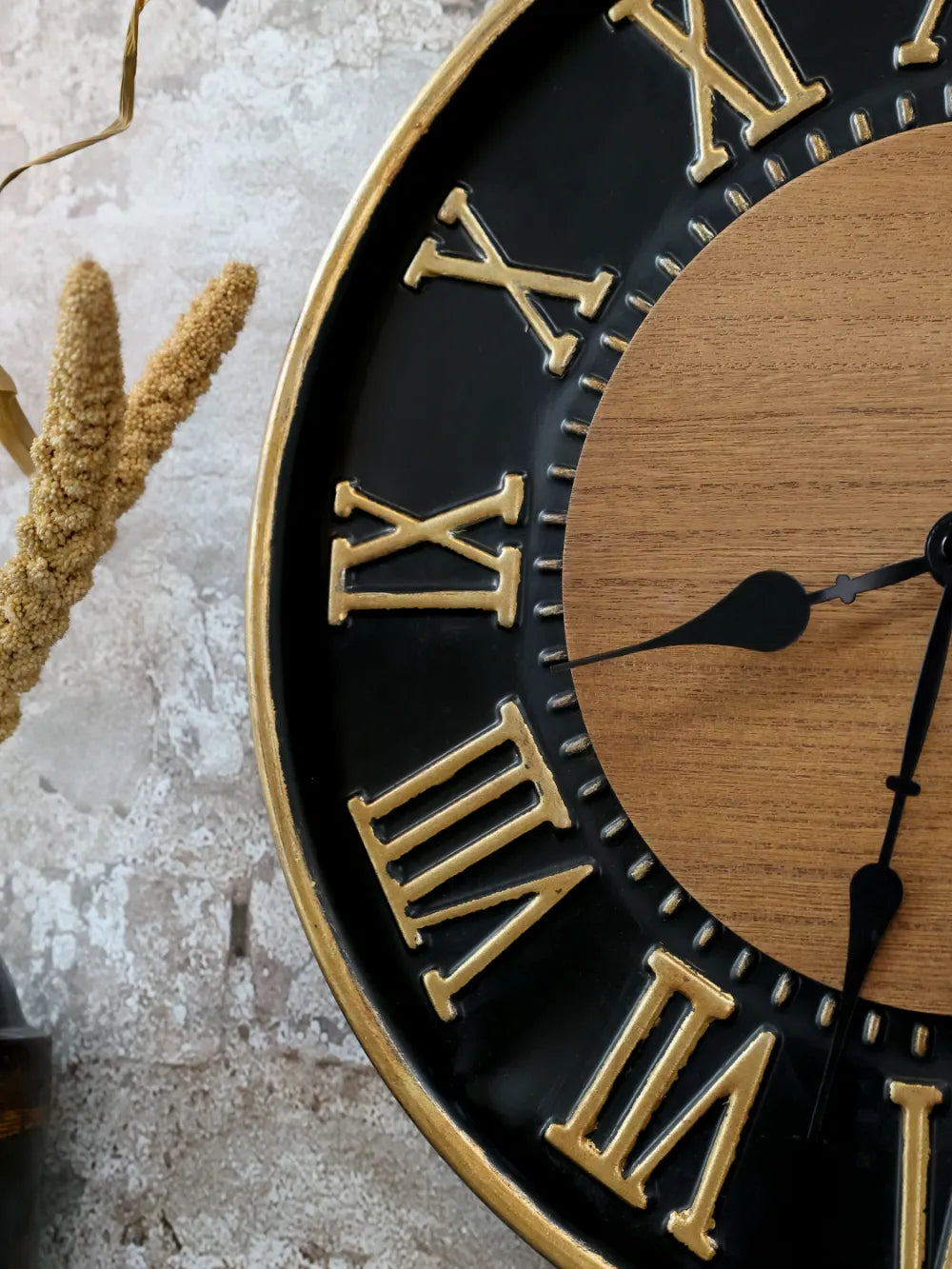 Chic Antique - Vægur Ø35 cm Sort