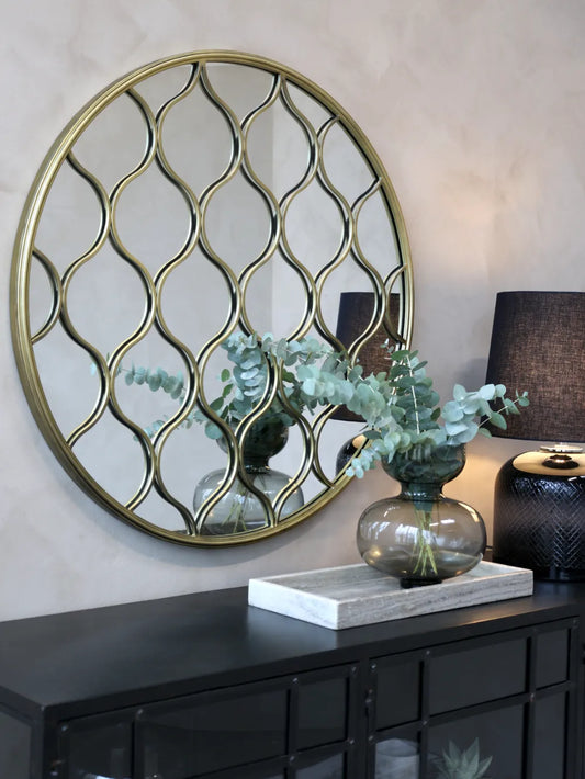 Chic Antique - Spejl m. dekor i messing