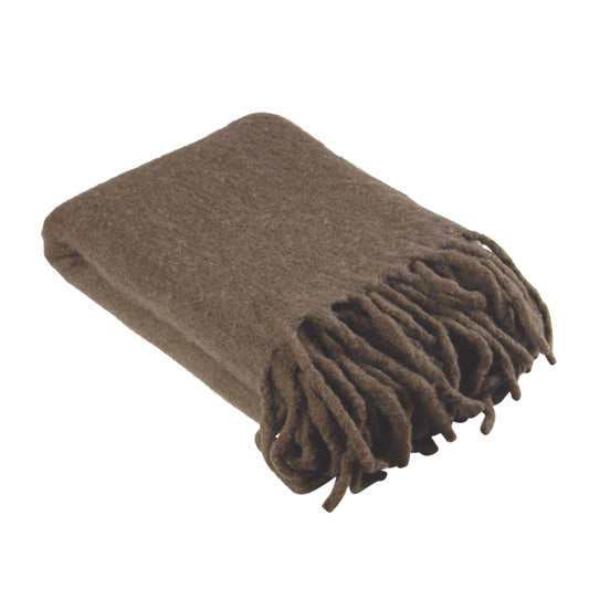 Fondaco HEMSE Plaid, Nougat, 130x170 cm + 18 cm, Akryl/Uld