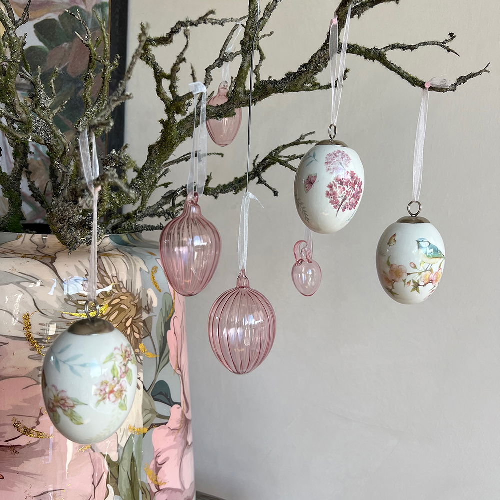 La Vida - Glasæg m. riller, stor, lyserød