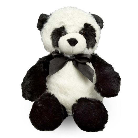 Børnebestik Panda med bamse og graveret navn og dato