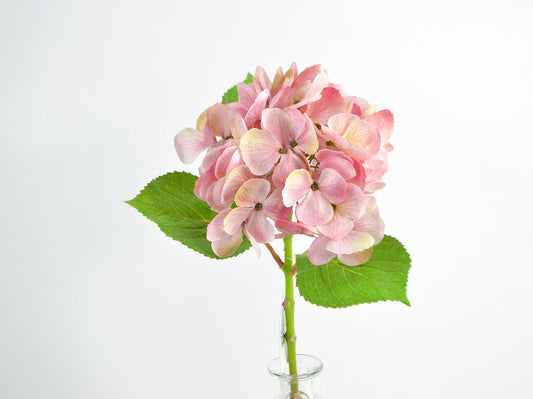 Deko Florale - Hortensia, 45 cm, naturligt præg, lyserød