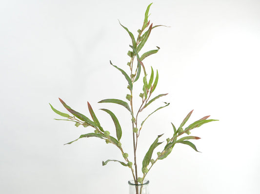 Deko Florale - Eucalyptus gren med kapsler, 96cm, grågrøn