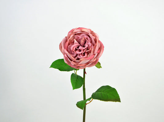 Deko Florale - Rose dobbelt, fløjl, 49cm, pink
