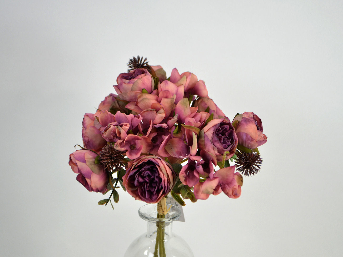 Deko Florale - Rosenbuket hortensia, 33 cm, malve