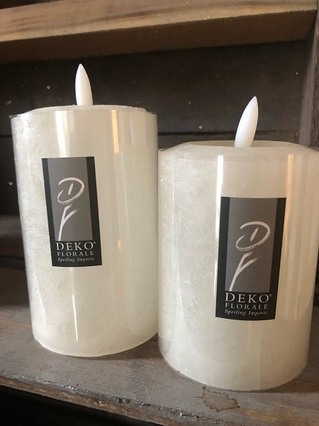 Deko Florale Creme LED-lys D7.6xH12cm