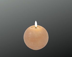 Deko Florale LED-lys, Kugleformet i Kaffefarve, Diameter 10 cm