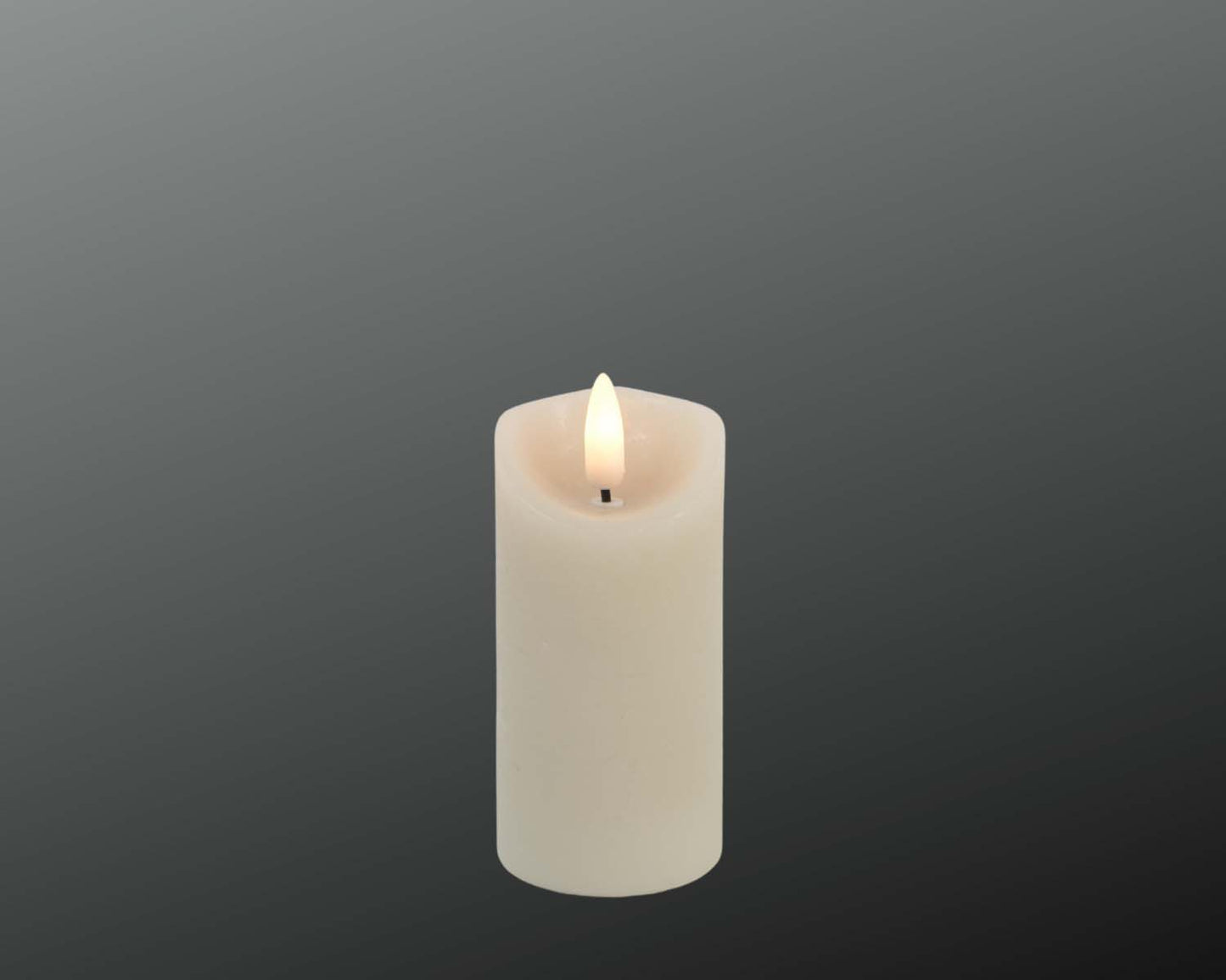 Deko Florale LED-lys, Timer, Ø5xH10cm, Creme