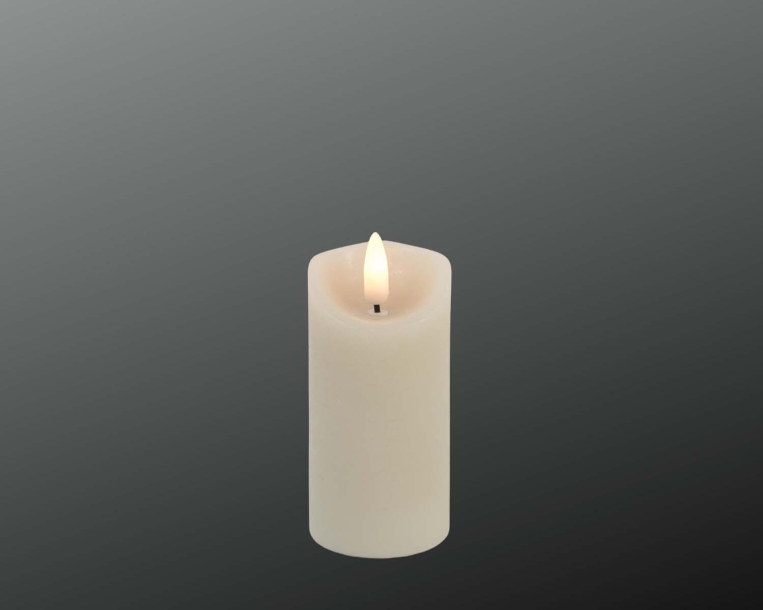 Deko Florale LED-lys, Timer, Ø5xH10cm, Creme