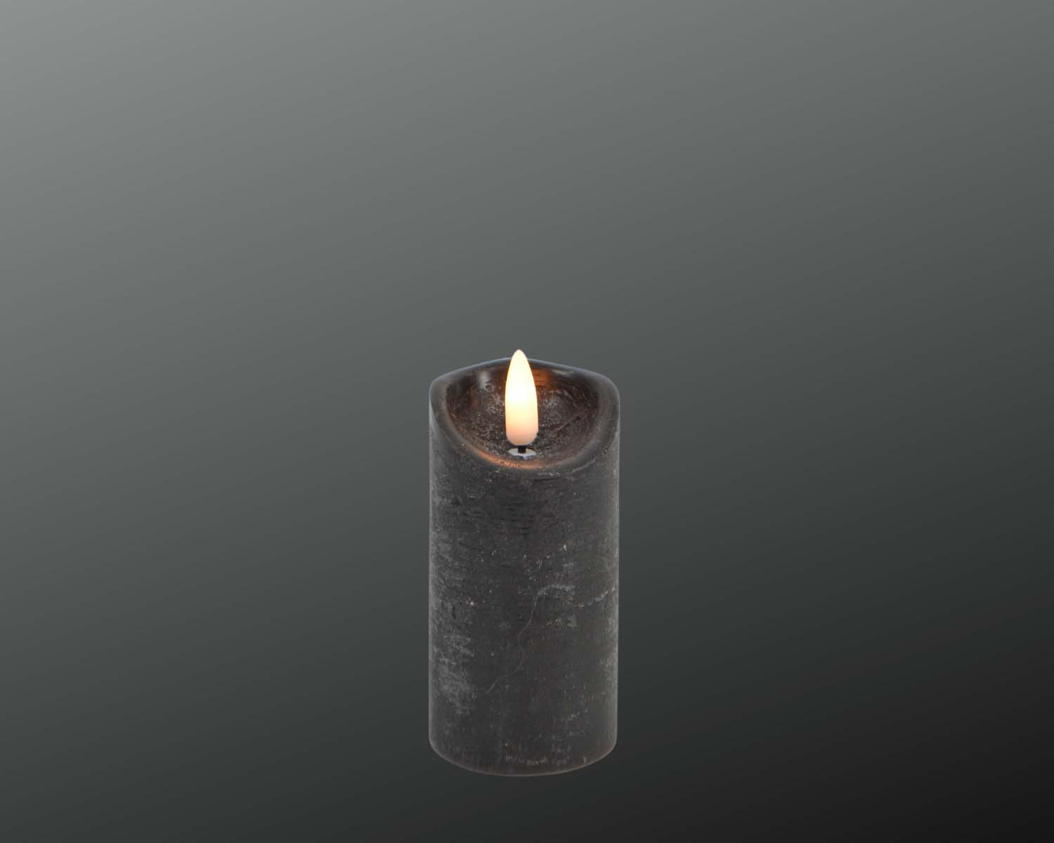 Deko Florale LED-lys, Timer-Kompatibelt, Sort, Ø5xH10 cm