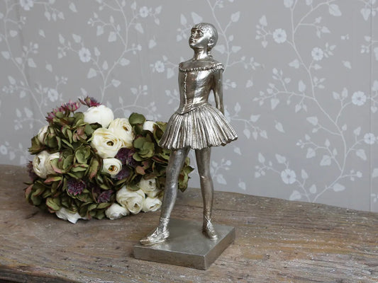 Chic Antique - Toulon Ballerina i Antique Sølv, Dekorativ Skulptur til Hjemmet