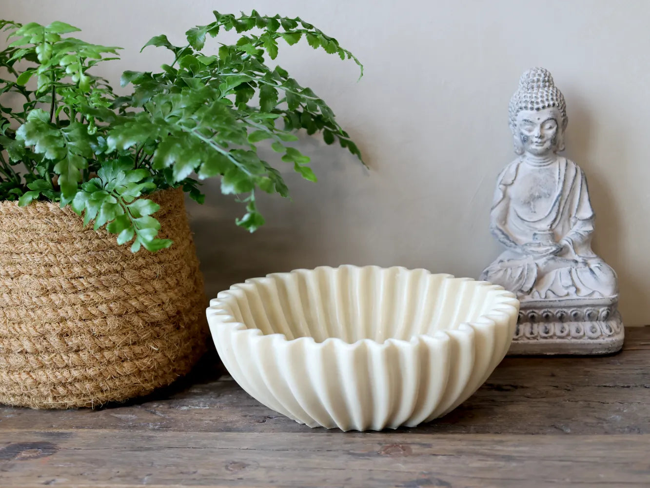 Chic Antique - Muslingeformet skål i lattefarve