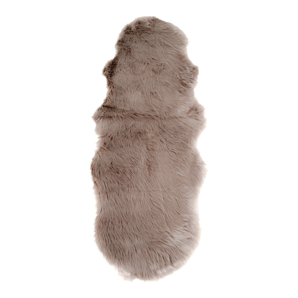 House Nordic - Imiteret lammeskind i mushroom 60x180 cm