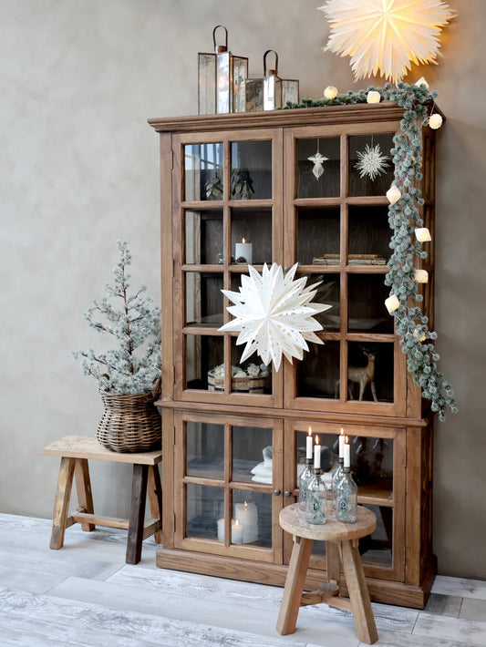 Chic Antique - Vitrineskab m. 4 låger & hylder