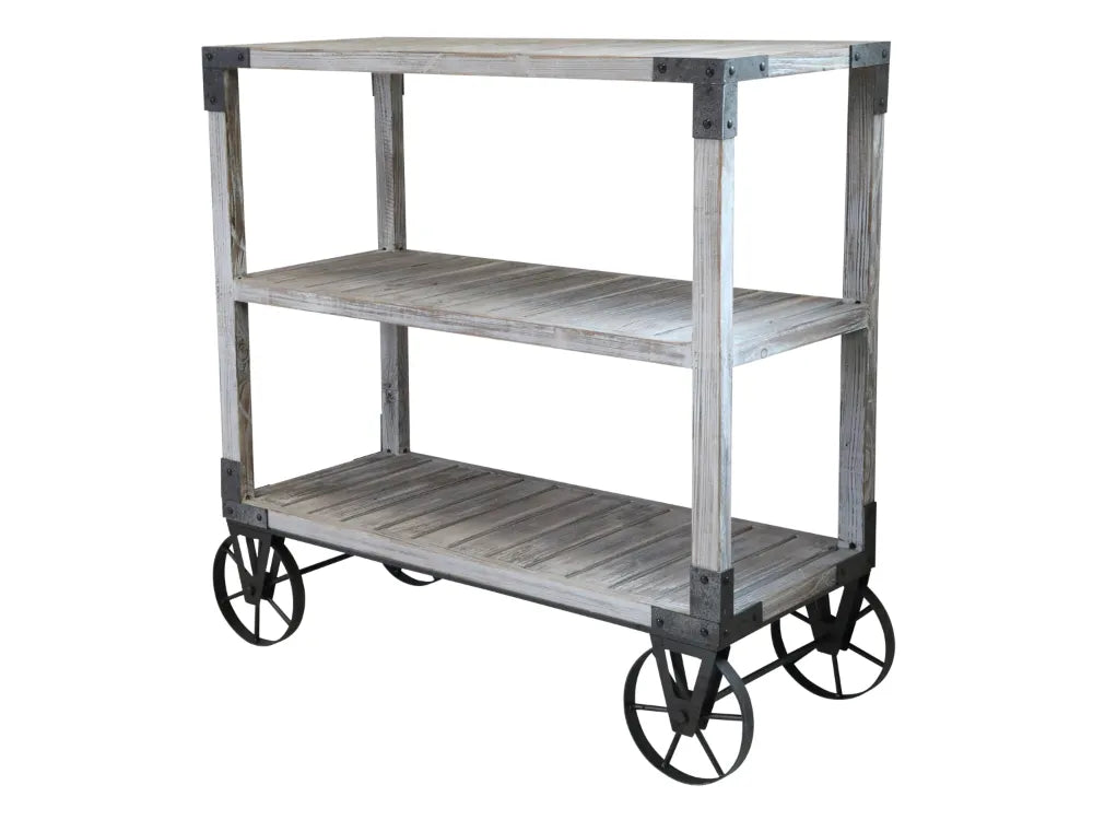 Chic Antigue - Anretterbord på hjul m. 2 hylder