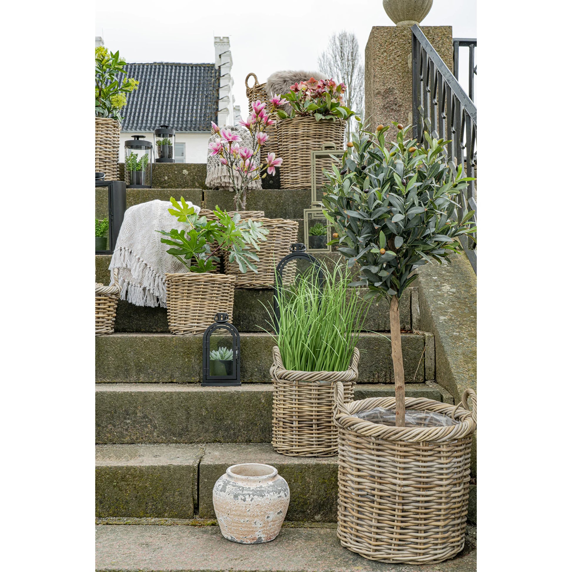 House Nordic Gili Kurve, kubu rattan, sæt af 2