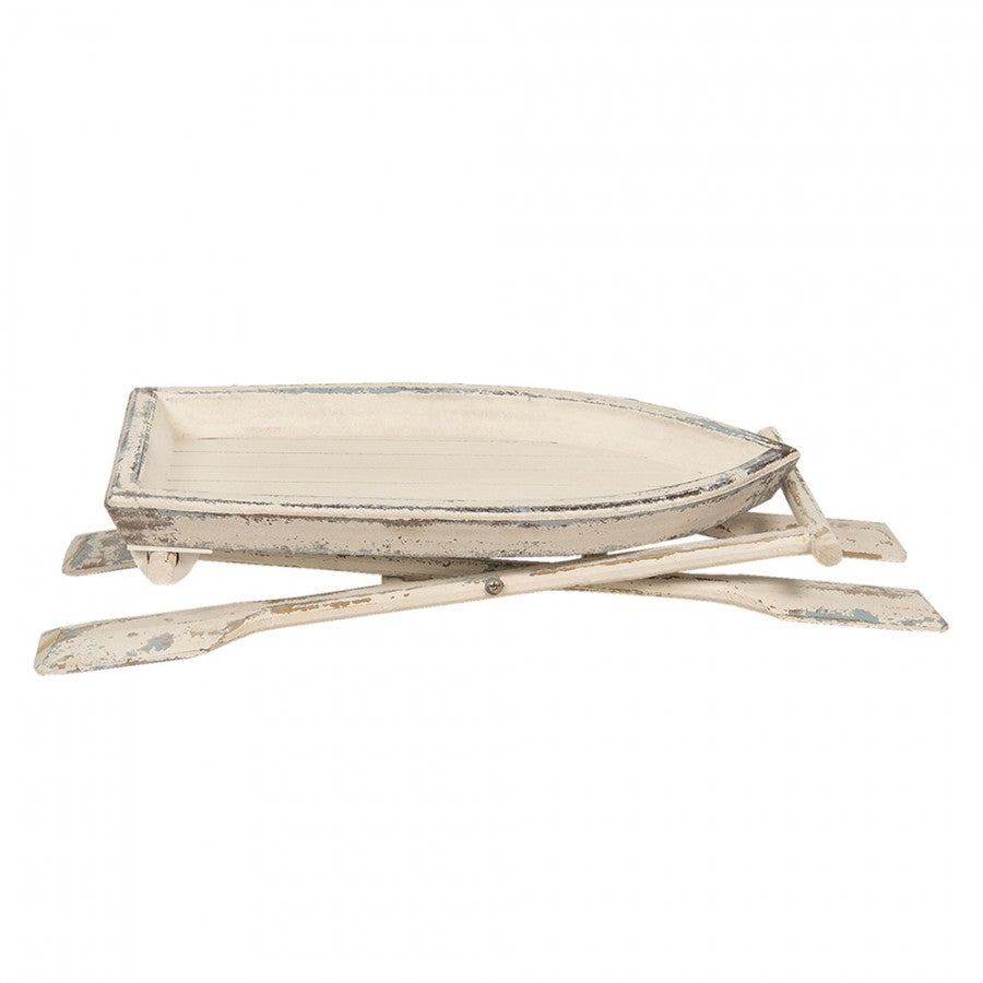 Clayre & Eef Sidebord i Hvidt Træ L70xB39xH64 cm