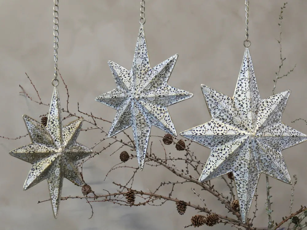 Chic Antique Vire Stjerne Dekor til Ophæng, H37,5 cm