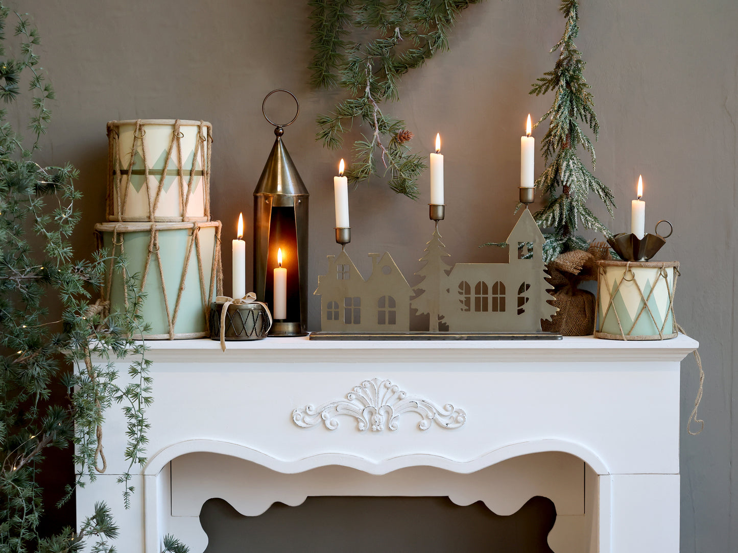 Chic Antigue - Vintage Tromme m. læder håndlavet