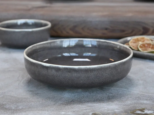 Chic Antigue Calais Skål - Elegant Vintage-stentøjsskål i Kul