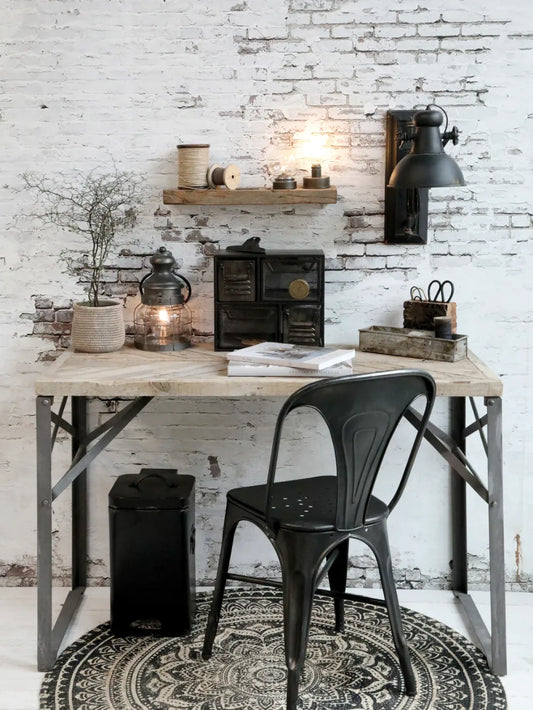 Chic Antique Factory Skraldespand - Rustik Jernskraldespand i Antiksort