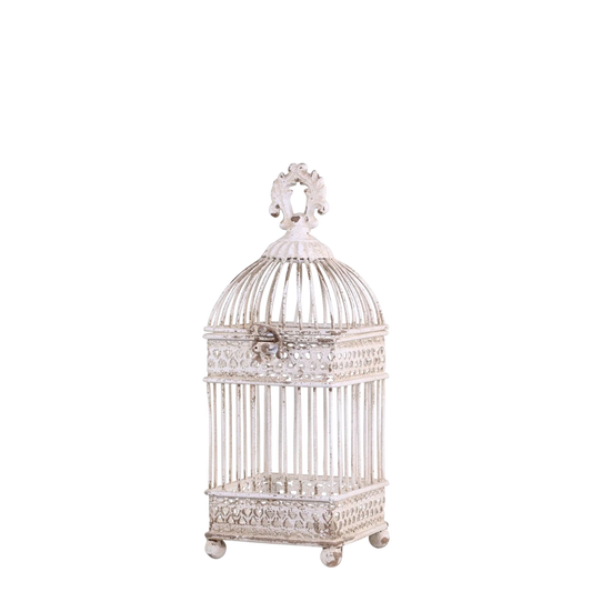 Chic Antique - Fuglebur m. dekor, H32/Ø12 cm antique creme