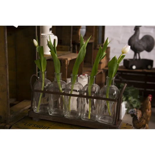 Clayre & Eef - Flaskestativ i Brunt Træ