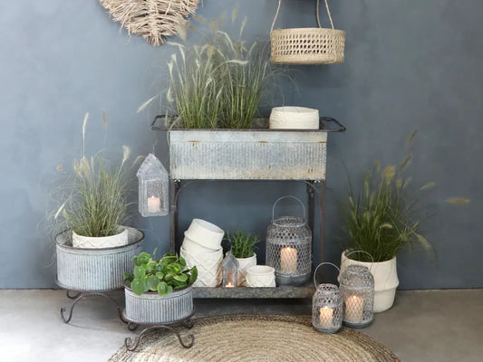 Chic Antique - Plantekasse på hjul til dekoration