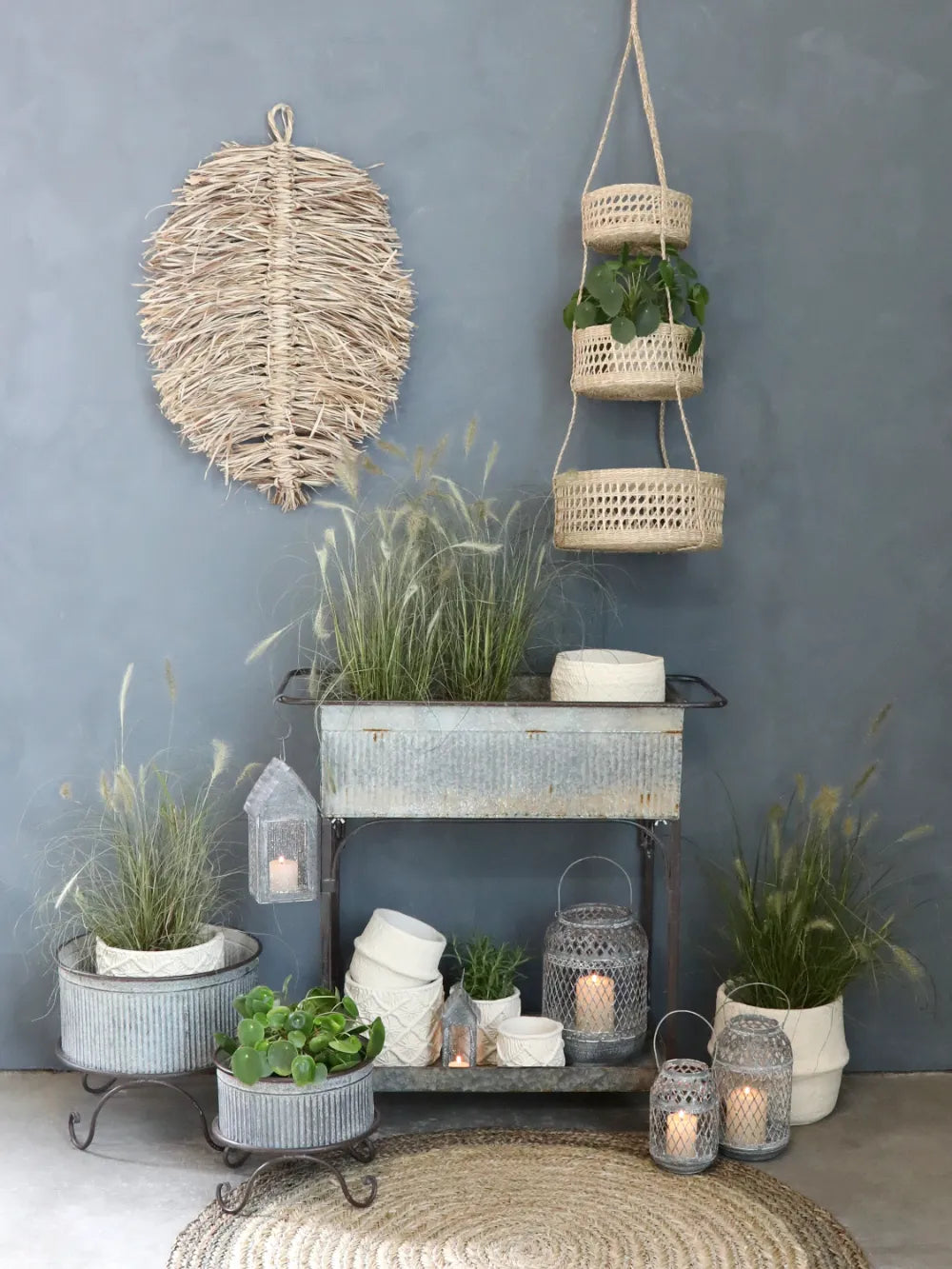 Chic Antique - Plantekasse på hjul til dekoration