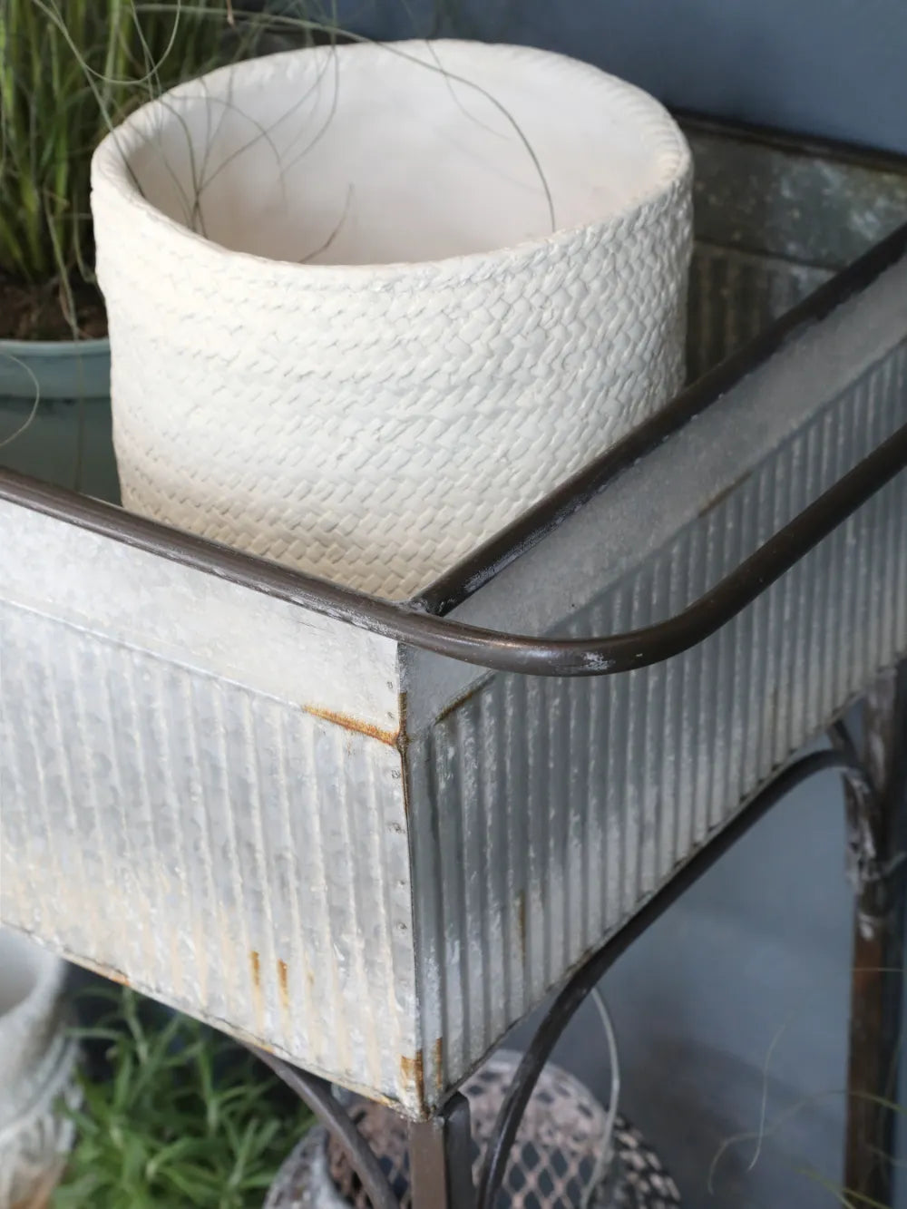 Chic Antique - Plantekasse på hjul til dekoration